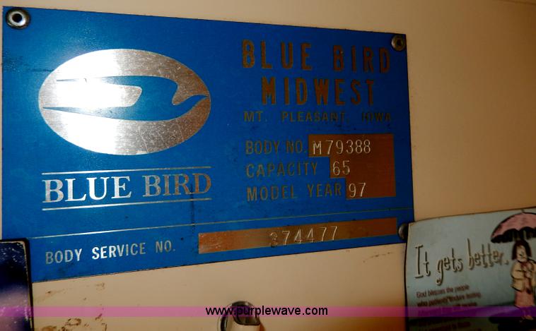 image for item I4457 1997 Chevrolet B7 Blue Bird school bus