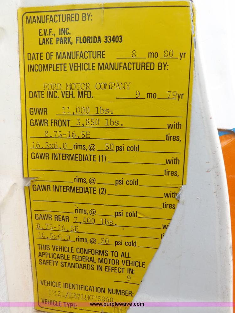 image for item I7656 1980 Ford Chateau ambulance