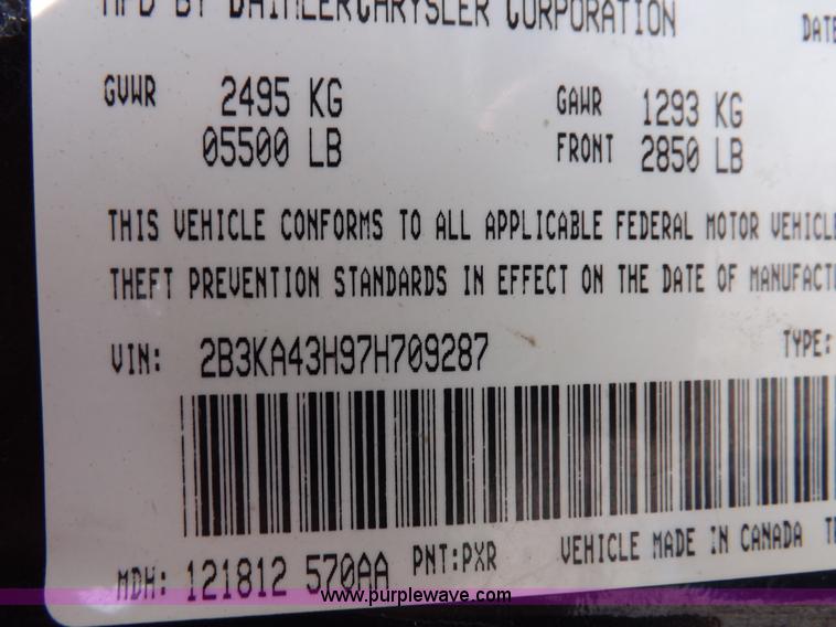 image for item I7675 2007 Dodge Charger