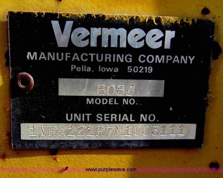 image for item D7461 1991 Vermeer 605 Super J round baler