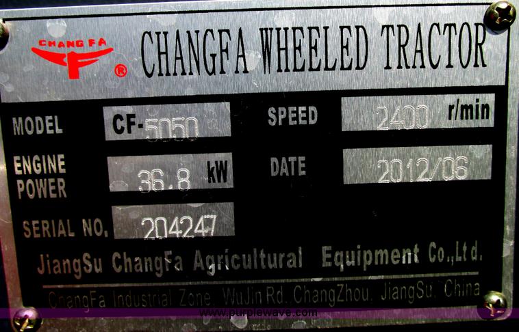 image for item E7340 2012 Changfa 5050 MFWD tractor