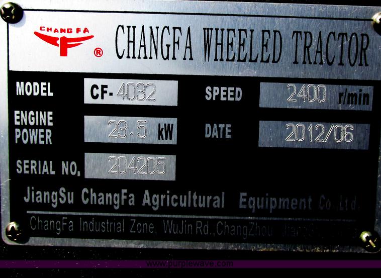image for item E7341 2012 Changfa 4032 MFWD tractor