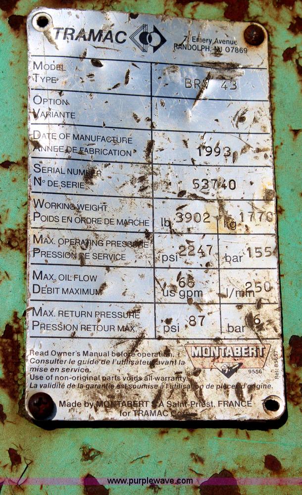 image for item G5056 1993 Tramac BRV43 breaker hammer