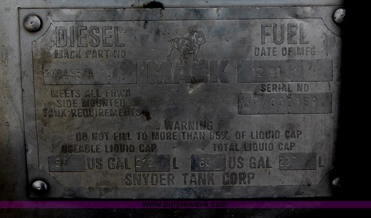 image for item H6509 1992 Mack RD688S quad axle dump truck