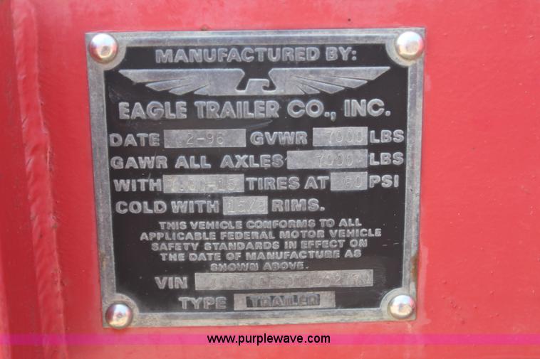 image for item H6719 1996 Eagle double axle fuel trailer