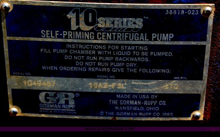image for item H6725 Gorman-Rupp 6" water pump