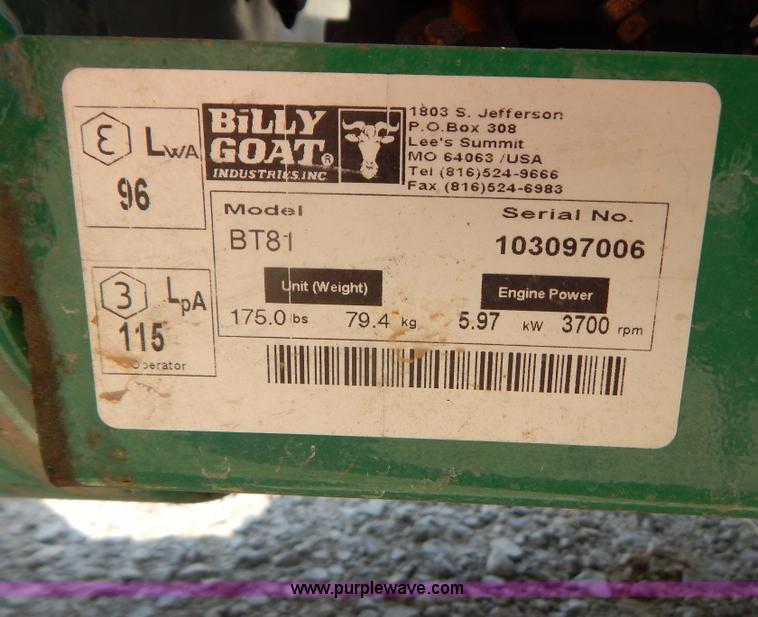image for item AW9178 Billy Goat vacuum