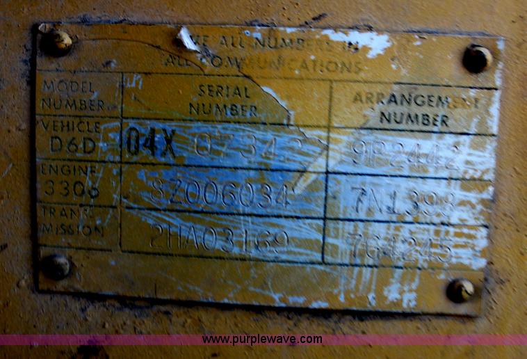 image for item G4121 1981 Caterpillar D6D dozer