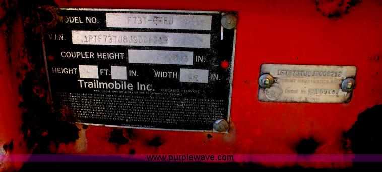 image for item G4046 1988 Trailmobile 48' step deck trailer