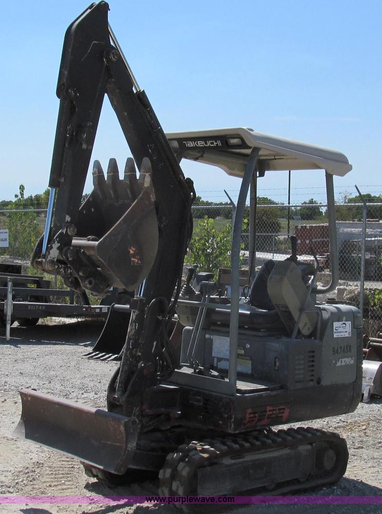 image for item G2097 2007 Takeuchi TB016 compact excavator