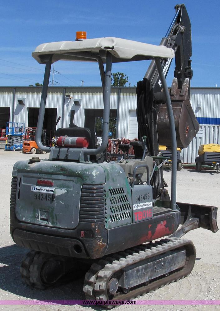 image for item G2097 2007 Takeuchi TB016 compact excavator
