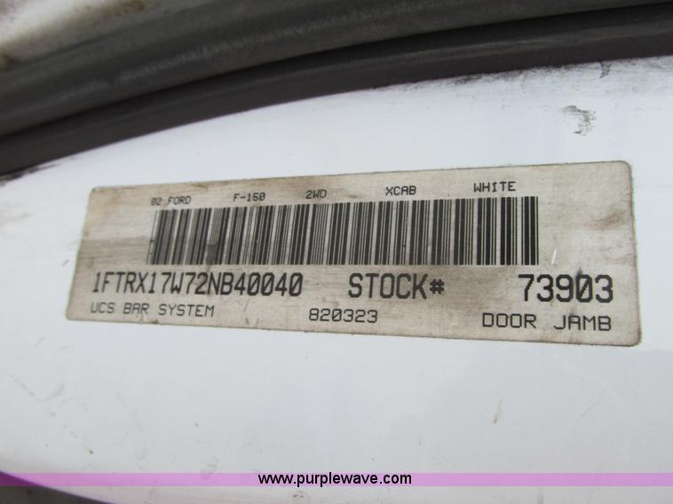 image for item G9228 2002 Ford F150 XLT SuperCab pickup truck