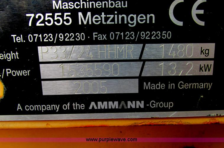 image for item G9246 2005 Multiquip Rammax P33/24HHMR walk-behind vibratory trench compactor