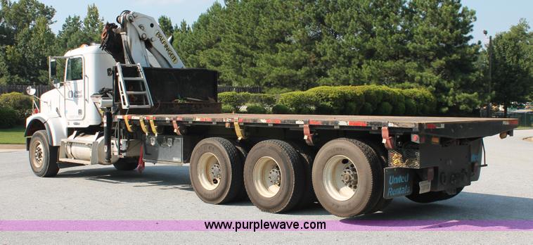 image for item I7757 2002 Freightliner FLD120SD triple axle semi truck with Palfinger knuckle boom crane