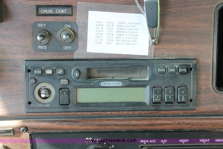 image for item I7757 2002 Freightliner FLD120SD triple axle semi truck with Palfinger knuckle boom crane