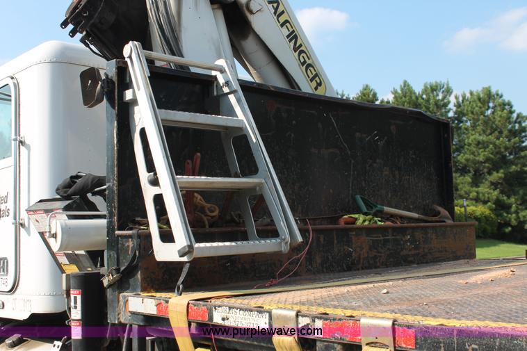 image for item I7757 2002 Freightliner FLD120SD triple axle semi truck with Palfinger knuckle boom crane