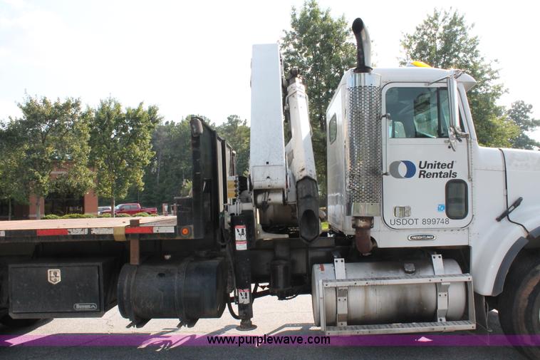 image for item I7757 2002 Freightliner FLD120SD triple axle semi truck with Palfinger knuckle boom crane