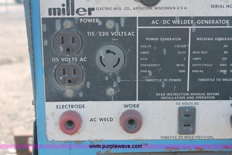 image for item I8173 Miller gas powered welder/generator