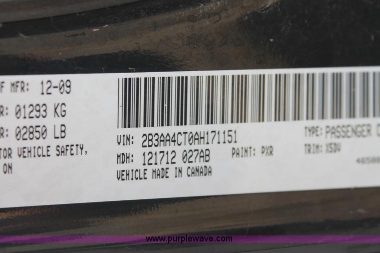 image for item I8221 2010 Dodge Charger