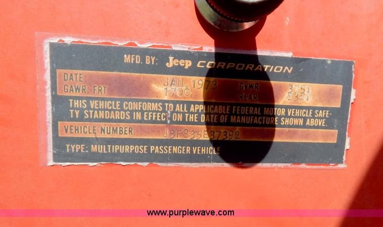 image for item B5801 1973 Jeep