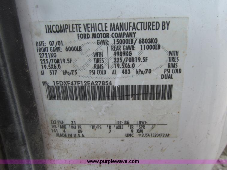 image for item D7464 2002 Ford F450 XL Super Duty bucket truck