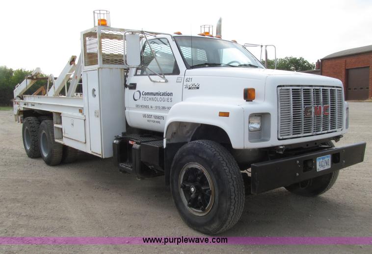 image for item D7466 1990 GMC TopKick reel carrier truck