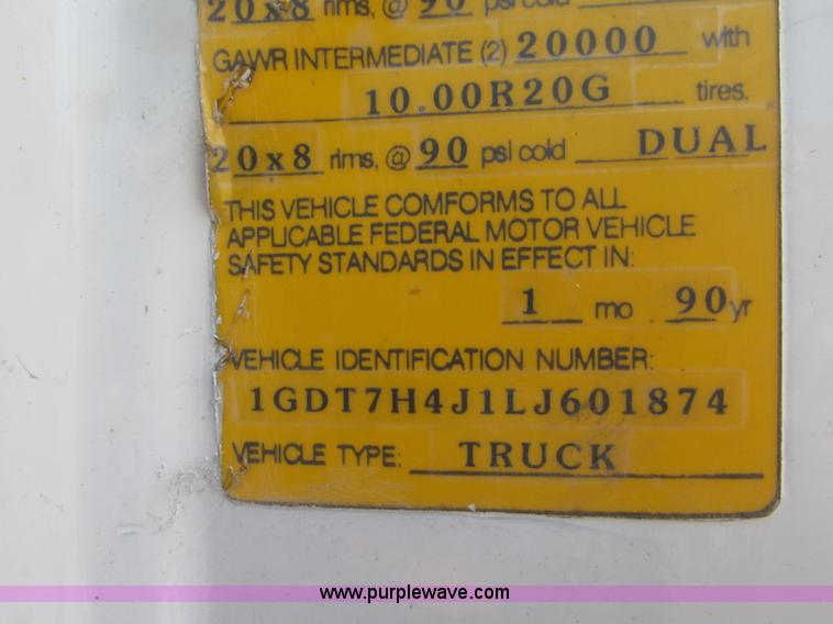 image for item D7466 1990 GMC TopKick reel carrier truck