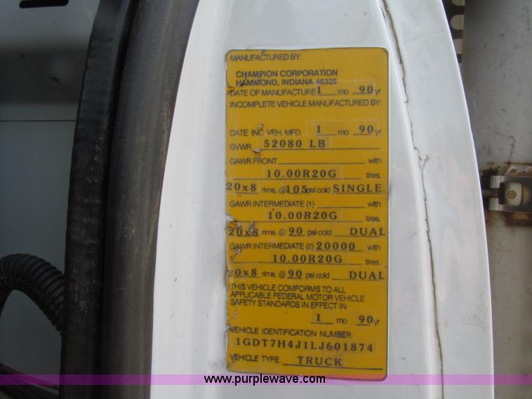 image for item D7466 1990 GMC TopKick reel carrier truck