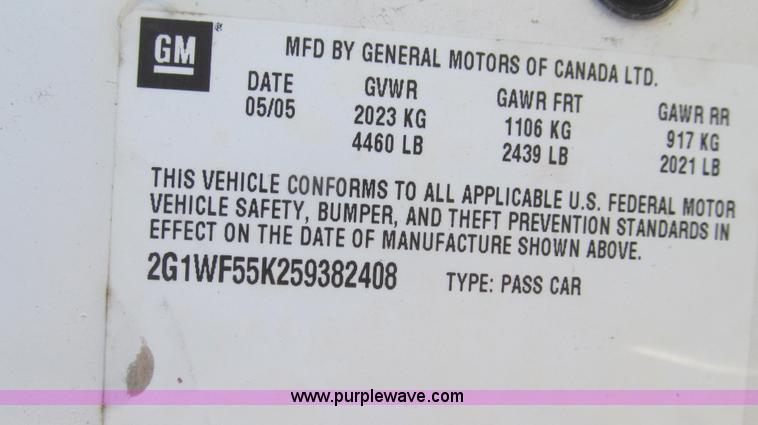 image for item G2089 2005 Chevrolet Impala
