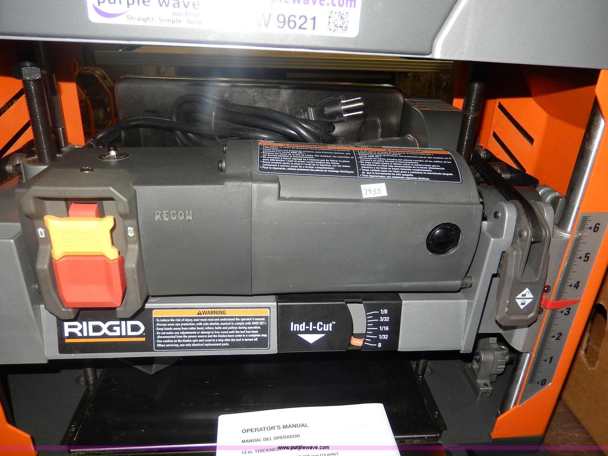Ridgid R4331 planer in Spring Hill, KS Item AW9621 sold Purple Wave