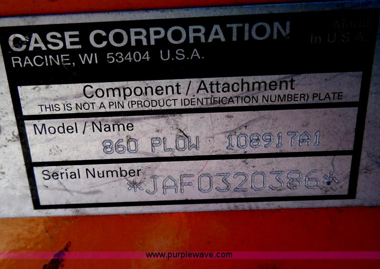 image for item G8976 2001 Case 860 Turbo plow