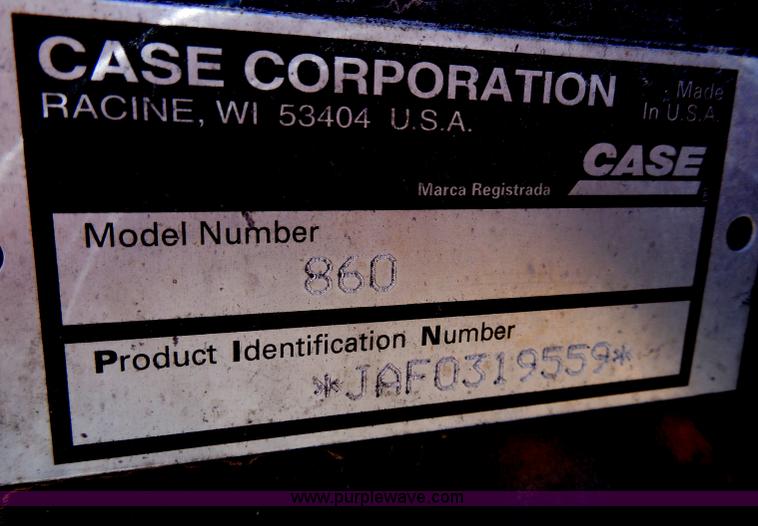 image for item G8976 2001 Case 860 Turbo plow