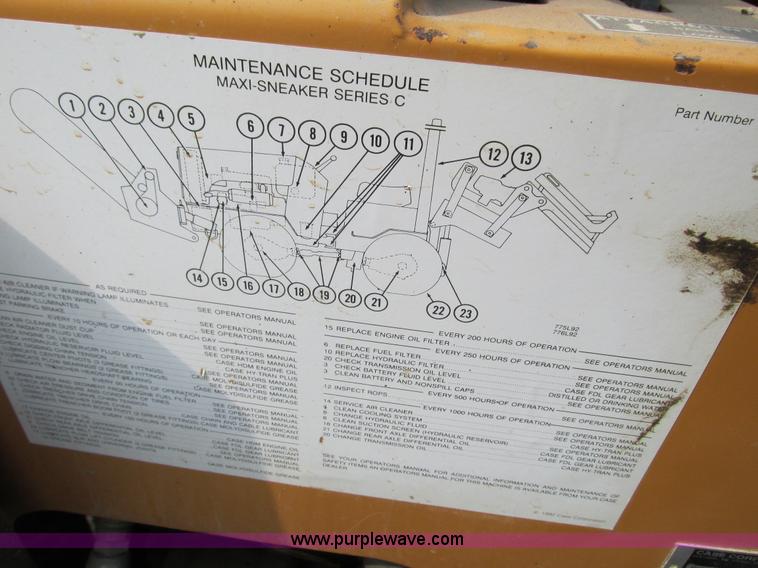 image for item G8996 1997 Case Maxi-Sneaker C cable plow