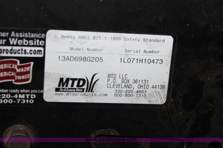 image for item I8041 MTD Ranchking Pro lawn mower