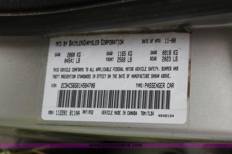 image for item I8042 2001 Chrysler LHS