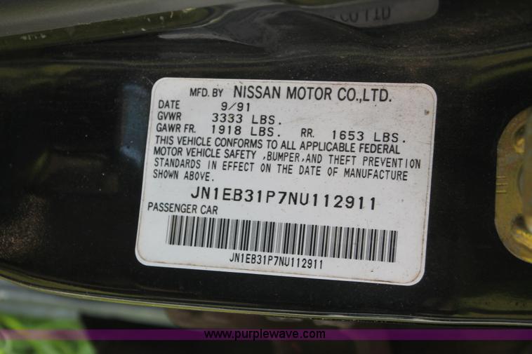 image for item I8153 1992 Nissan Sentra E