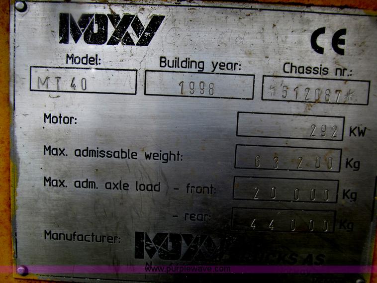 image for item D7468 1998 Moxy MT40 haul truck