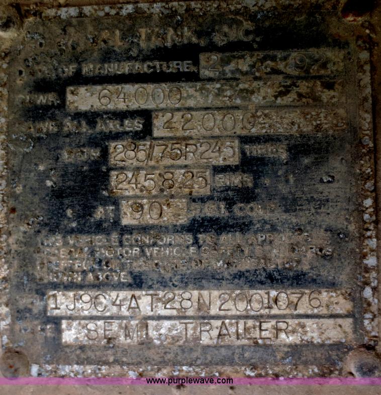 image for item F6657 1992 J&L 41' dual purpose liquid/dry bulk trailer