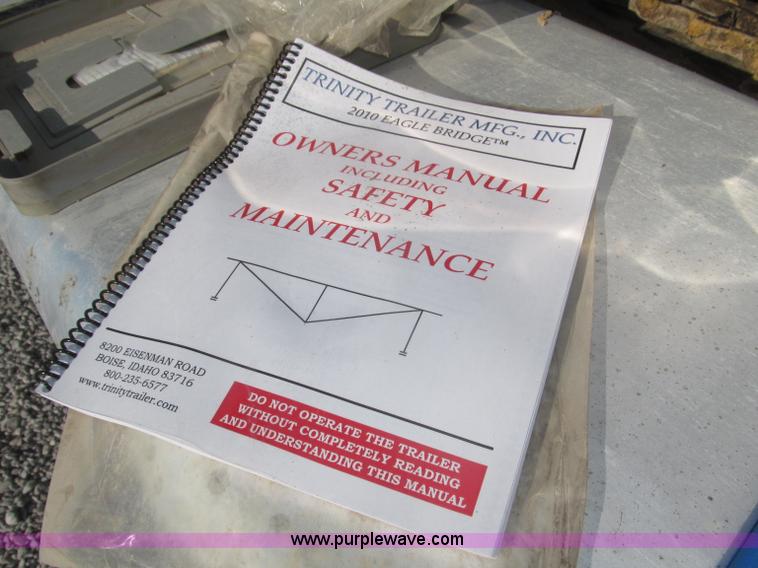 image for item F7117 2010 Trinity Eagle Bridge stainless steel belt trailer