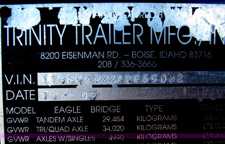 image for item F7117 2010 Trinity Eagle Bridge stainless steel belt trailer