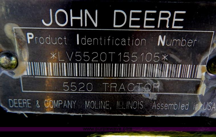 image for item G3494 2002 John Deere 5520 tractor
