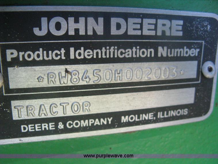 image for item H6454 1983 John Deere 8450 4WD tractor