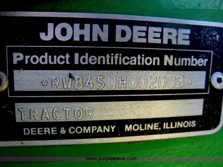 image for item H6454 1983 John Deere 8450 4WD tractor