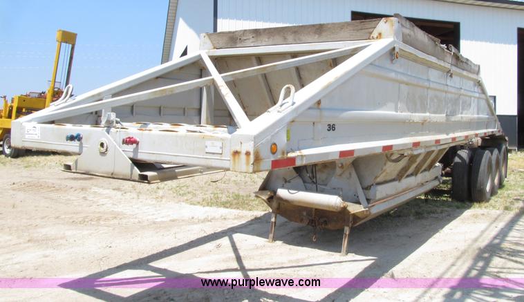 image for item D7441 1972 Cook tri axle belly dump trailer