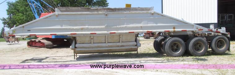 image for item D7441 1972 Cook tri axle belly dump trailer