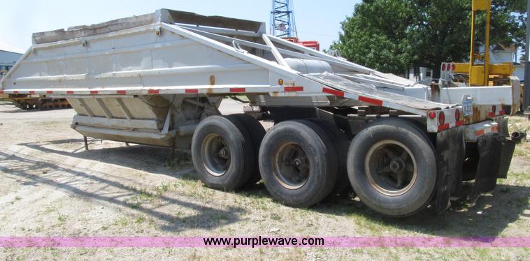 image for item D7441 1972 Cook tri axle belly dump trailer