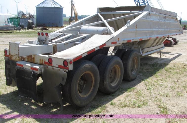 image for item D7441 1972 Cook tri axle belly dump trailer