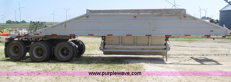 image for item D7441 1972 Cook tri axle belly dump trailer