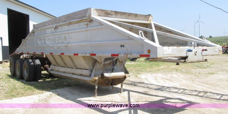 image for item D7441 1972 Cook tri axle belly dump trailer