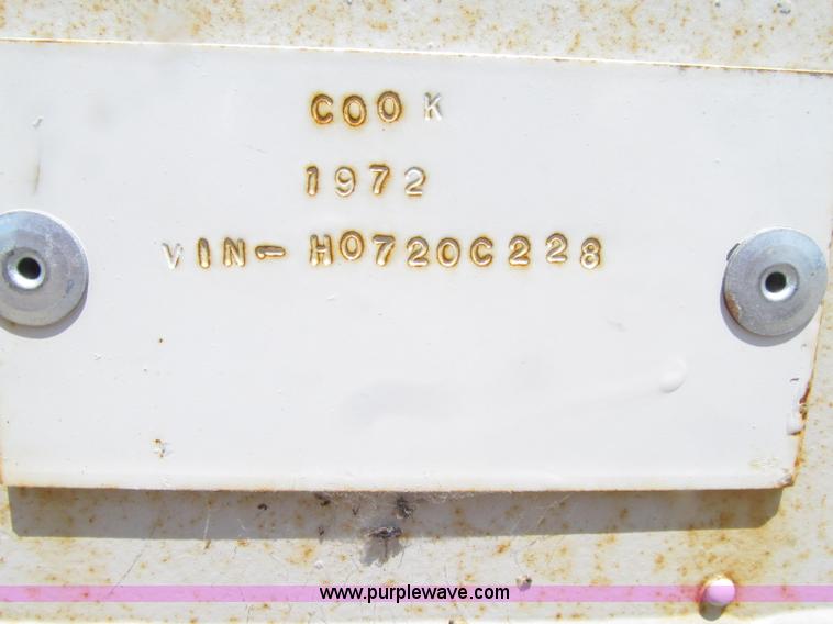 image for item D7441 1972 Cook tri axle belly dump trailer